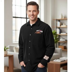 Joe Gibbs Shirt Nascar Racing #20 Tony Stewart Winner’s Circle Embroidered L